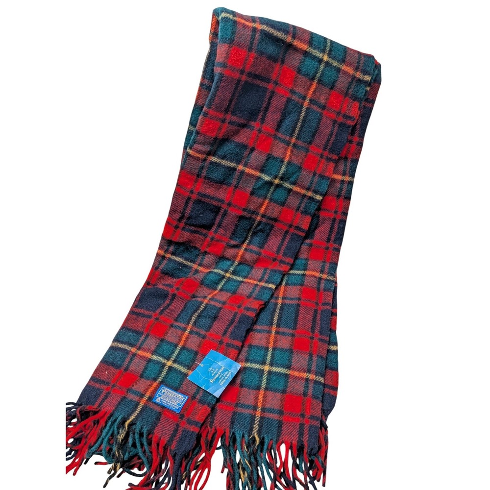 Pendleton Highland Motor Robe Plaid Wool Blanket Red Green 52x70 NWT USA Made